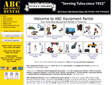Tablet Screenshot of abcequipmentrental.com